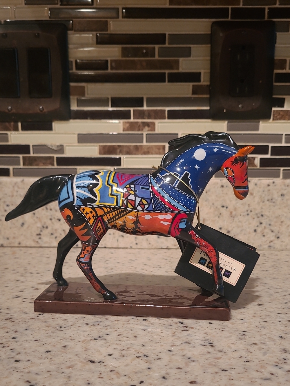 Colorful Decorative Horse Sculpture - Multicolor